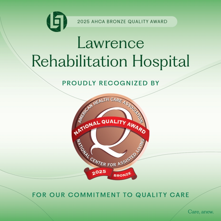 Lawrence Rehabilitation Hospital Recognized with National Quality Award from AHCA/NCAL 